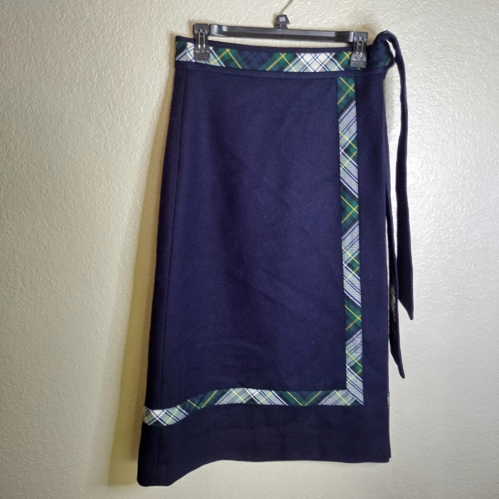 J. Crew Wool Wrap Midi Straight Skirt Sz 6